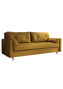 Musztardowa sofa rozkładana - Petra ze sklepu Edinos.pl w kategorii Sofy i kanapy - zdjęcie 172217480