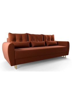 Pomarańczowa sofa rozkładana T9-K23 ze sklepu Edinos.pl w kategorii Sofy i kanapy - zdjęcie 172217593