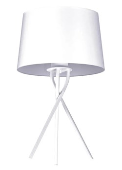 Biała lampa stołowa abażurowa - S913-Brila ze sklepu Edinos.pl w kategorii Lampy stołowe - zdjęcie 172217754