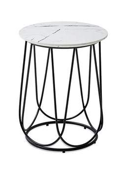 Okrągły stolik kawowy Rella 2X - biały marmur ze sklepu Edinos.pl w kategorii Stoliki kawowe - zdjęcie 172217810