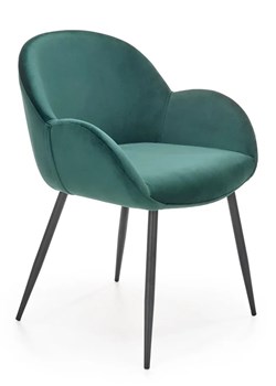 Zielone nowoczesne krzesło welurowe - Eprox ze sklepu Edinos.pl w kategorii Krzesła - zdjęcie 172217990
