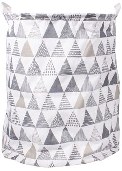 Szary skandynawski kosz na bieliznę w trójkąty - Piwi ze sklepu Edinos.pl w kategorii Kosze na pranie - zdjęcie 172218034