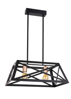 Industrialna czarna lampa wisząca - T025 - Nosti ze sklepu Edinos.pl w kategorii Lampy wiszące - zdjęcie 172219841