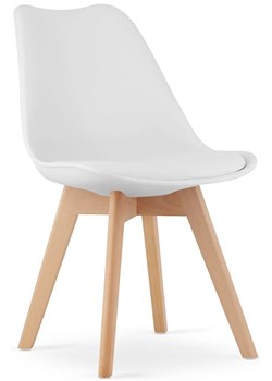 Białe krzesło w skandynawskim stylu - Asaba 3X ze sklepu Edinos.pl w kategorii Krzesła - zdjęcie 172219904