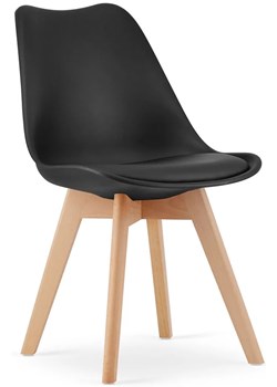 Czarne skandynawskie krzesło - Asaba 3X ze sklepu Edinos.pl w kategorii Krzesła - zdjęcie 172219911