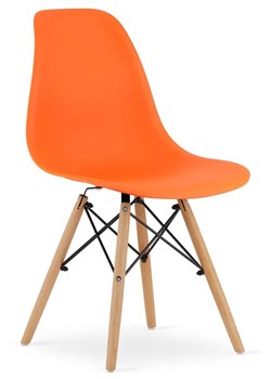 Pomarańczowe krzesło w skandynawskim stylu - Naxin 4X ze sklepu Edinos.pl w kategorii Krzesła - zdjęcie 172219984