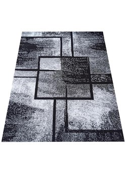 Szary dywan w kwadratowe wzory - Hefi 7X ze sklepu Edinos.pl w kategorii Dywany - zdjęcie 172220393