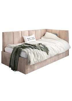 Tapicerowane łóżko młodzieżowe 80x200 - beżowy - Barnet 3X ze sklepu Edinos.pl w kategorii Łóżka dziecięce - zdjęcie 172220813
