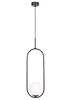 Lampa wisząca elipsa z białym kloszem - A198-Anoba ze sklepu Edinos.pl w kategorii Lampy wiszące - zdjęcie 172221650