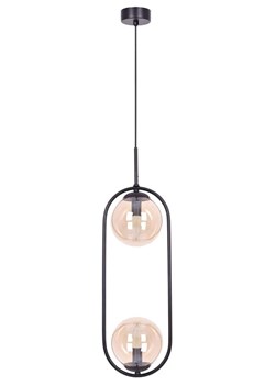 Podwójna lampa wisząca z bursztynowymi kloszami - 6X A199 C6-E84 ze sklepu Edinos.pl w kategorii Lampy wiszące - zdjęcie 172221653