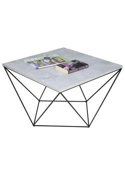 Kwadratowy stolik kawowy beton + czarny - Galapi 3X ze sklepu Edinos.pl w kategorii Stoliki kawowe - zdjęcie 172221844