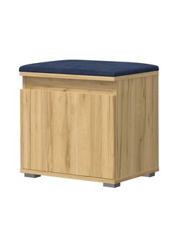 Minimalistyczna szafka na buty dąb craft + granat - Venix 4X ze sklepu Edinos.pl w kategorii Zestawy mebli do przedpokoju - zdjęcie 172222152