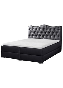 Podwójne łóżko z tapicerowanym zagłówkiem Letis 160x200 - 44 kolory ze sklepu Edinos.pl w kategorii Łóżka i materace - zdjęcie 172222231