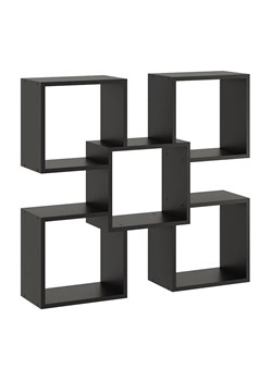 Czarna minimalistyczna półka ścienna - Erso ze sklepu Edinos.pl w kategorii Półki - zdjęcie 172222301