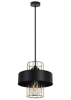 Czarna metalowa lampa wisząca w stylu loft - A239-Amla ze sklepu Edinos.pl w kategorii Lampy wiszące - zdjęcie 172222690