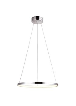 Chromowana lampa wisząca okrąg 40 cm LED - V083 W0-F32 ze sklepu Edinos.pl w kategorii Lampy wiszące - zdjęcie 172223002