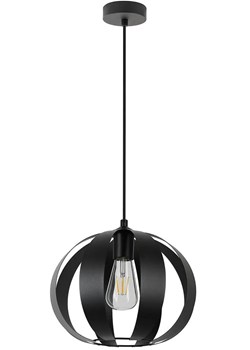 Czarna industrialna okrągła lampa wisząca - A283-Zewa ze sklepu Edinos.pl w kategorii Lampy wiszące - zdjęcie 172223070