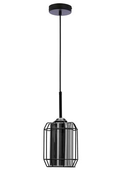 Czarna lampa wisząca loft z dymionym kloszem - Z049-Nevo ze sklepu Edinos.pl w kategorii Lampy wiszące - zdjęcie 172223351