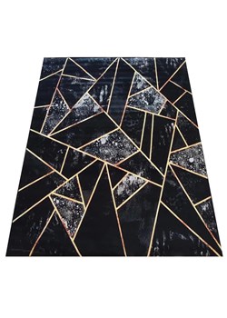 Czarny dywan z geometrycznymi wzorami - Eglam 8X ze sklepu Edinos.pl w kategorii Dywany - zdjęcie 172224020