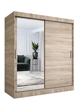Szafa przesuwna dąb sonoma 180 cm T8-C78 ze sklepu Edinos.pl w kategorii Szafy - zdjęcie 172224284