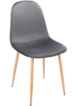 Szare krzesło tapicerowane metalowe z pikowaniem - Liam ze sklepu Edinos.pl w kategorii Krzesła - zdjęcie 172224384