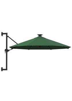 Zielony parasol ogrodowy z oświetleniem LED - Shade ze sklepu Edinos.pl w kategorii Parasole ogrodowe - zdjęcie 172224583