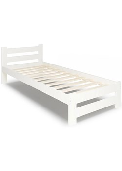 Białe skandynawskie łóżko pojedyncze 90x200 - Zinos 3X ze sklepu Edinos.pl w kategorii Łóżka i materace - zdjęcie 172224671