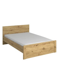 Podwójne łóżko z zagłówkiem 140x200 dąb artisan - Basani 19X ze sklepu Edinos.pl w kategorii Łóżka i materace - zdjęcie 172224970