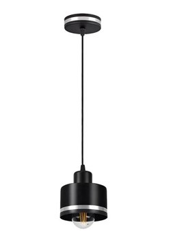 Pojedyncza czarna lampa wisząca z ozdobną opaską - V127-Katani ze sklepu Edinos.pl w kategorii Lampy wiszące - zdjęcie 172225231