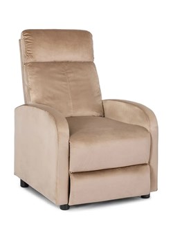 Beżowy rozkładany fotel welurowy - Alho 4X ze sklepu Edinos.pl w kategorii Fotele - zdjęcie 172225460