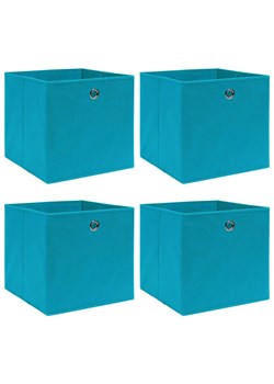 Zestaw 4 składanych pudełek błękitny - Fiwa 4X ze sklepu Edinos.pl w kategorii Pudełka i pojemniki - zdjęcie 172225822