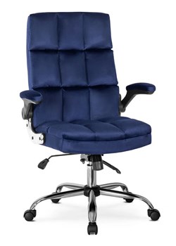 Granatowy nowoczesny fotel obrotowy z ruchomymi podłokietnikami - Mevo 3X ze sklepu Edinos.pl w kategorii Krzesła do biurka - zdjęcie 172226010