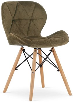Brązowe tapicerowane drewniane krzesło - Zeno 4X ze sklepu Edinos.pl w kategorii Krzesła - zdjęcie 172226052