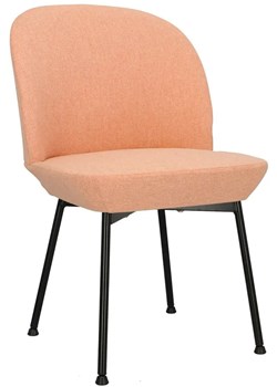 Różowe krzesło tapicerowane metalowe - Zico 3X ze sklepu Edinos.pl w kategorii Krzesła - zdjęcie 172226402