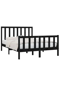 Czarne sosnowe łóżko 120x200 cm - Ingmar 4X ze sklepu Edinos.pl w kategorii Łóżka i materace - zdjęcie 172226693