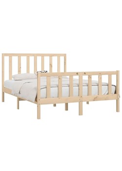 Podwójne łóżko z naturalnej sosny 160x200 cm - Ingmar 6X ze sklepu Edinos.pl w kategorii Łóżka i materace - zdjęcie 172226720