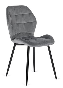 Szare tapicerowane krzesło do pokoju - Edro 3X ze sklepu Edinos.pl w kategorii Krzesła - zdjęcie 172227211