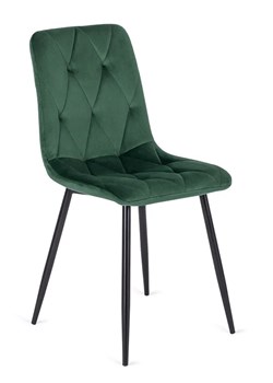 Zielone krzesło welurowe do salonu - Voro ze sklepu Edinos.pl w kategorii Krzesła - zdjęcie 172227262
