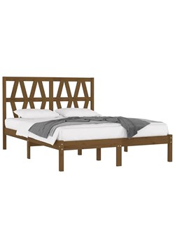 Drewniane łóżko miodowy brąz 120x200 - Yoko 4X ze sklepu Edinos.pl w kategorii Łóżka i materace - zdjęcie 172227671