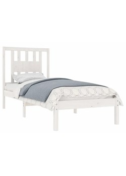 Białe jednoosobowe łóżko drewniane 90x200 - Basel 3X ze sklepu Edinos.pl w kategorii Łóżka i materace - zdjęcie 172227930