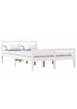 Podwójne białe drewniane łóżko 140x200 - Aviles 5X ze sklepu Edinos.pl w kategorii Łóżka i materace - zdjęcie 172228093