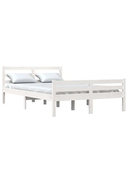 Białe drewniane dwuosobowe łóżko 160x200 - Aviles 6X ze sklepu Edinos.pl w kategorii Łóżka i materace - zdjęcie 172228113