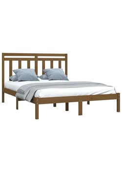 Sosnowe łóżko miodowy brąz 120x200 - Selmo 4X ze sklepu Edinos.pl w kategorii Łóżka i materace - zdjęcie 172228494