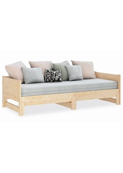 Łóżko rozsuwane z naturalnego drewna 2x(80x200) cm - Randy 3X ze sklepu Edinos.pl w kategorii Łóżka i materace - zdjęcie 172228780