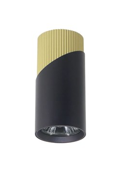 Czarno-złoty podłużny spot led - K419-Ksaleo ze sklepu Edinos.pl w kategorii Lampy sufitowe - zdjęcie 172229764