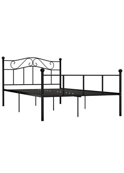 Czarne industrialne łózko z metalu 160x200 cm - Fiosa ze sklepu Edinos.pl w kategorii Łóżka i materace - zdjęcie 172229794