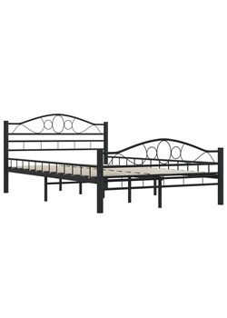 Czarne metalowe łóżko pojedyncze 120x200 cm - Frelox ze sklepu Edinos.pl w kategorii Łóżka i materace - zdjęcie 172230190