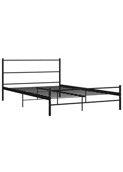 Czarne Dwuosobowe Łóżko Metalowe 160X200 Cm T2-D79 ze sklepu Edinos.pl w kategorii Łóżka i materace - zdjęcie 172230371
