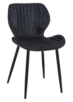 Czarne tapicerowane krzesło z metalowymi nogami - Oferion 3X ze sklepu Edinos.pl w kategorii Krzesła - zdjęcie 172230560