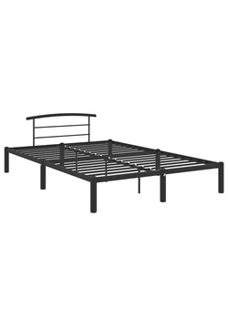 Czarne metalowe łóżko w stylu loftowym 140x200 cm - Mohn ze sklepu Edinos.pl w kategorii Łóżka i materace - zdjęcie 172230723